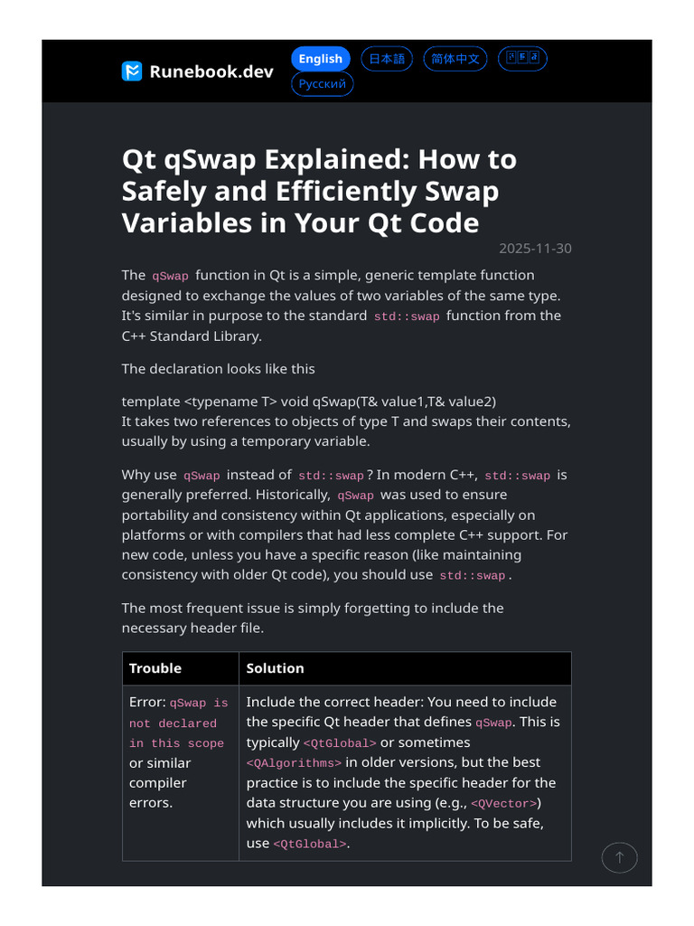 QT Qswap Explained - How To Safely and Efficiently Swap Variables in ...