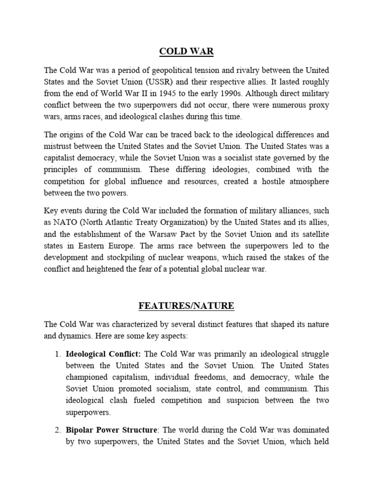 Understanding the Cold War Dynamics | PDF | Cold War | Soviet Union