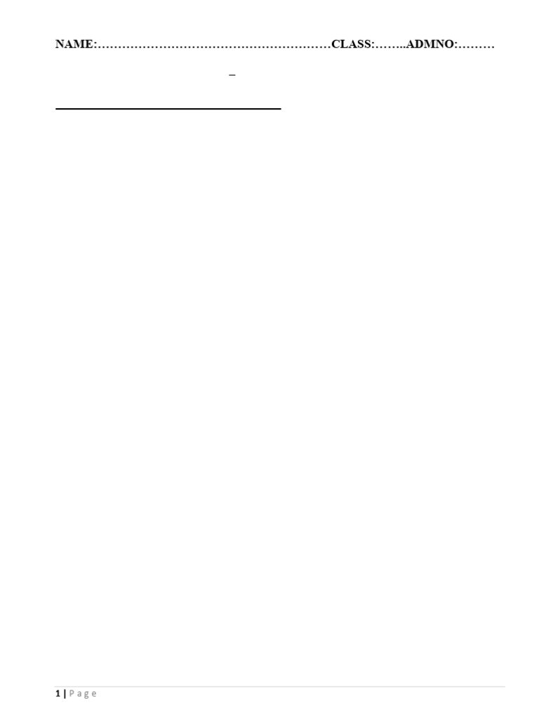 Form 1 Computer Studies Exam 2024 | PDF | Computer Science | Computer ...