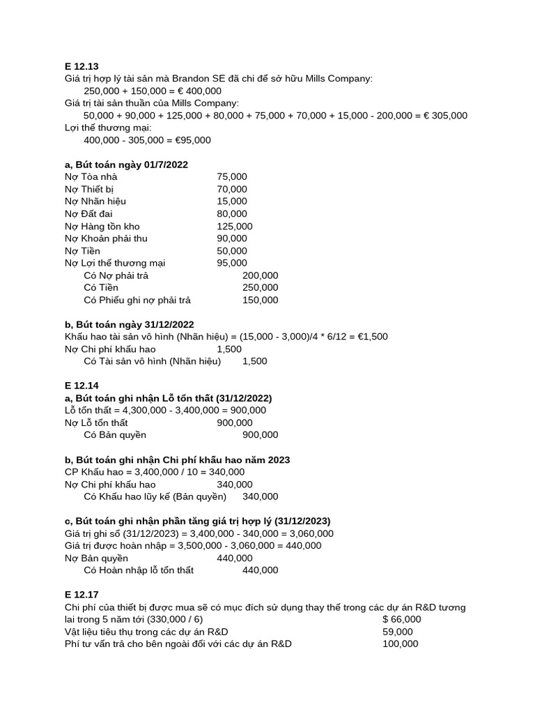 BT c3 - KTTC Theo Ifrs | PDF