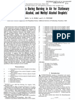 Interference Effects During Burning in Air For Stationary N-Heptane, Ethyl Alcohol, and Methyl Alcohol Droplets