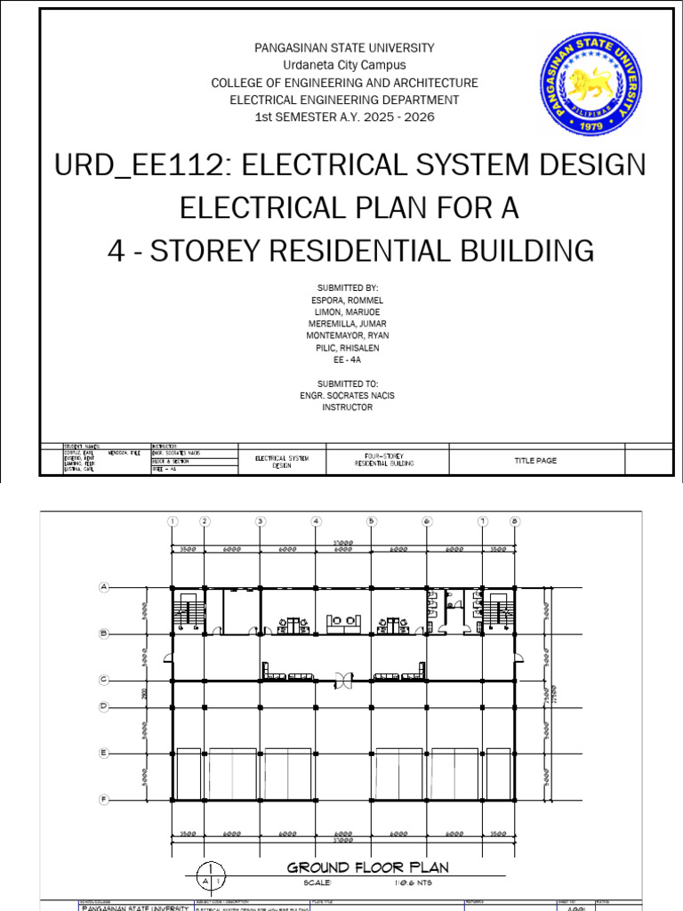 Electrical Design for 4-Storey Building | PDF | Electromagnetism ...