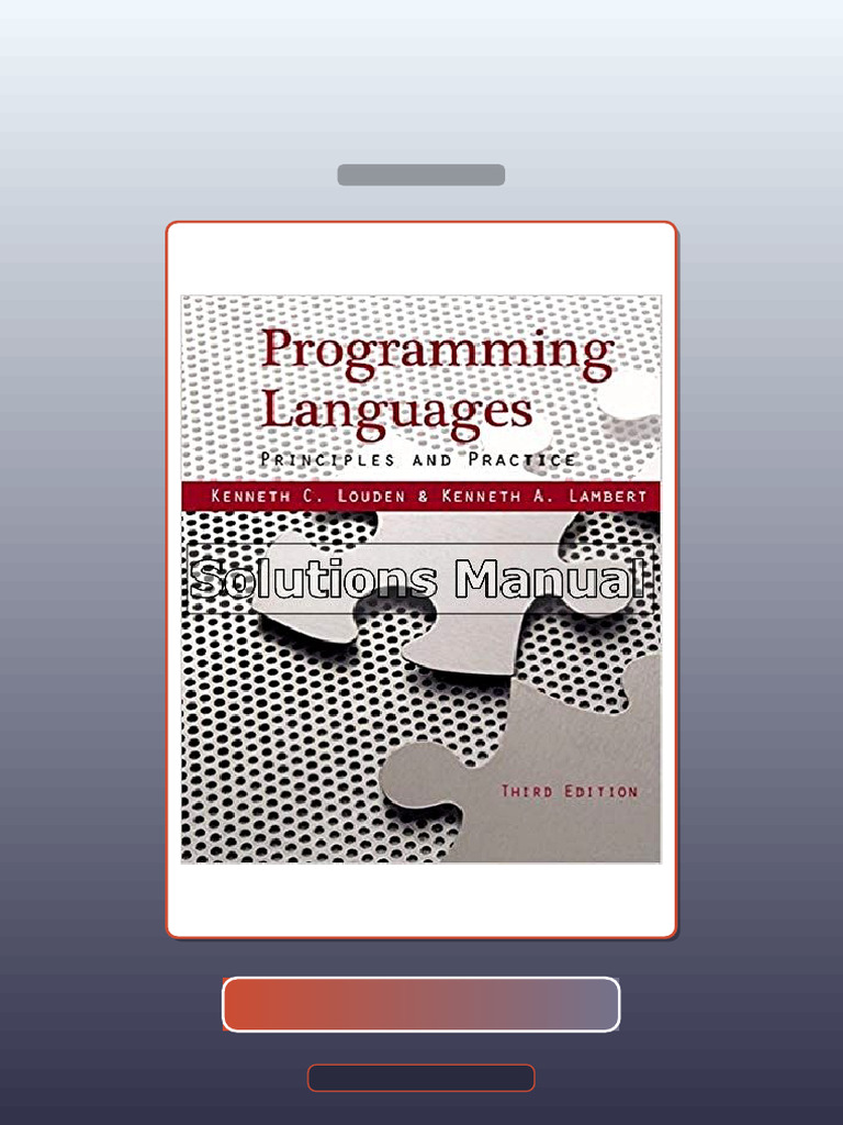 Programming Languages Principles and Practices 3rd Edition Louden E ...