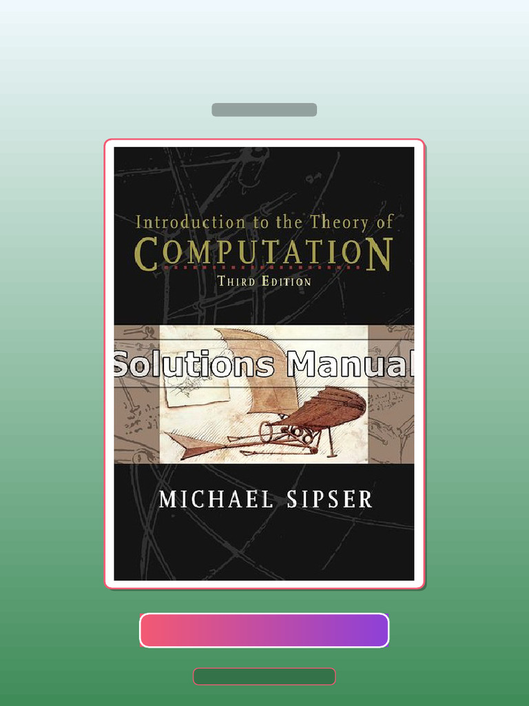 Introduction to the Theory of Computation 3rd Edition Sipser E-book ...
