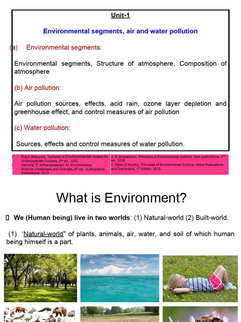 Unit-I_Environmental segments, Air and Water pollutions_All_10.09.23 ...