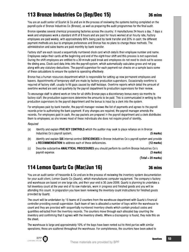 Internal Control Practice - Revision 2 | PDF