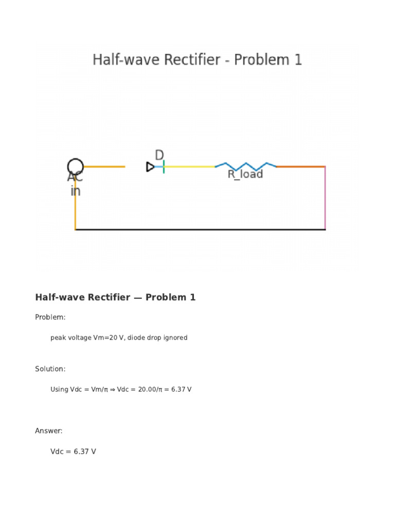 rectifier_study_A_detailed | PDF | Rectifier | Manufactured Goods