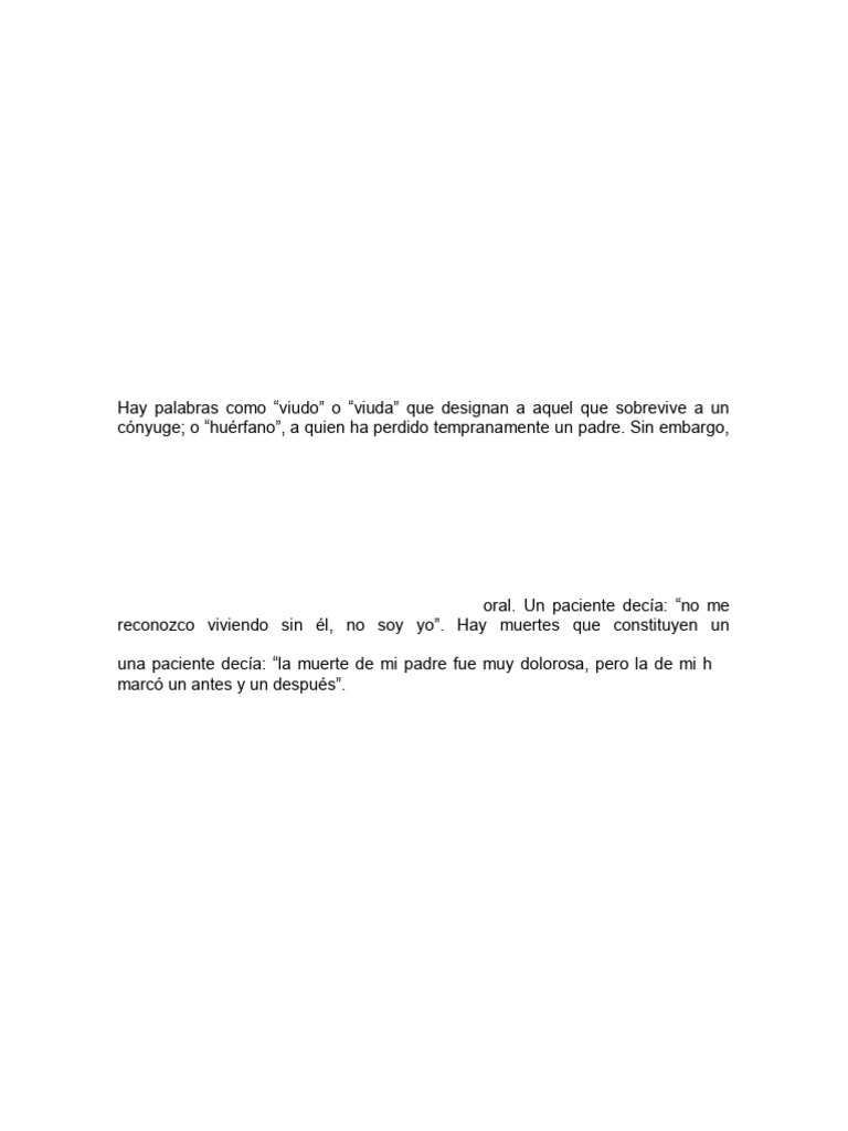 9. El Duelo Por La Muerte de Un Hijo | PDF | Dolor | Narcisismo