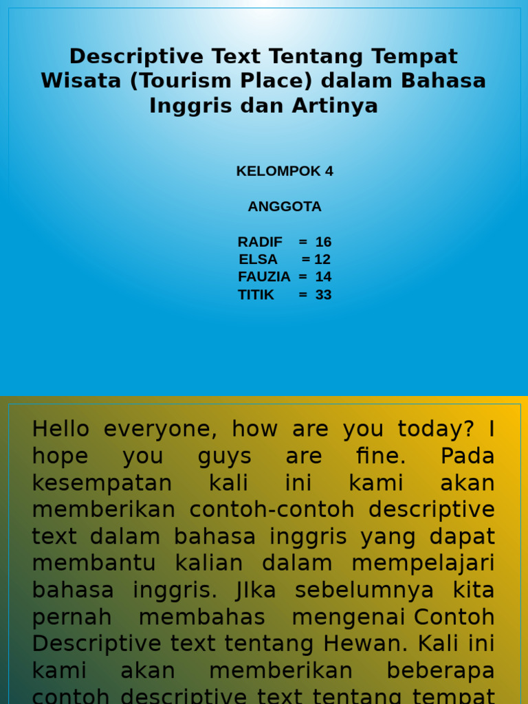 Descriptive Text Tempat Wisata Borobudur | PDF