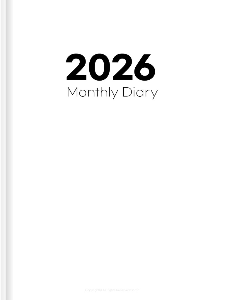 2026 Vertical Diary - Monday | PDF