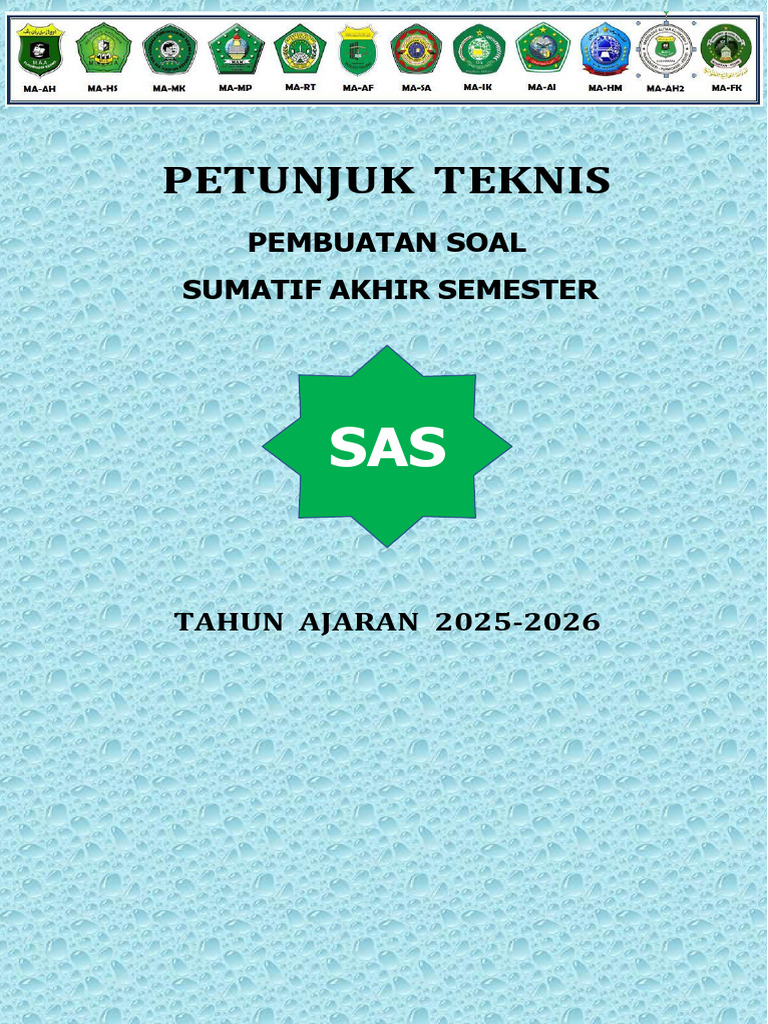 Juknis Soal SAS KKM MA 2025-2026 | PDF
