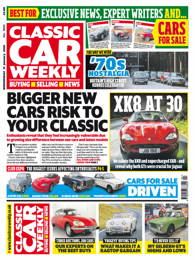 timeless -AUDITION PROJECT スペシャルエディション Classic Car News & Auctions January 2026 | PDF | Gasoline | Motor