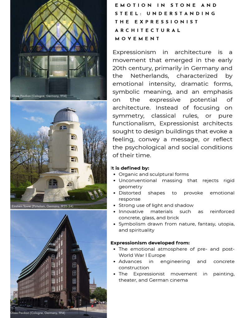 Expressionism in Architecture Explained | PDF | Expressionism | The Arts