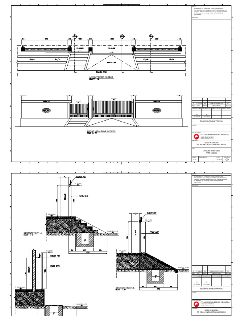 Ramp Access Layout and Views Drawing | PDF