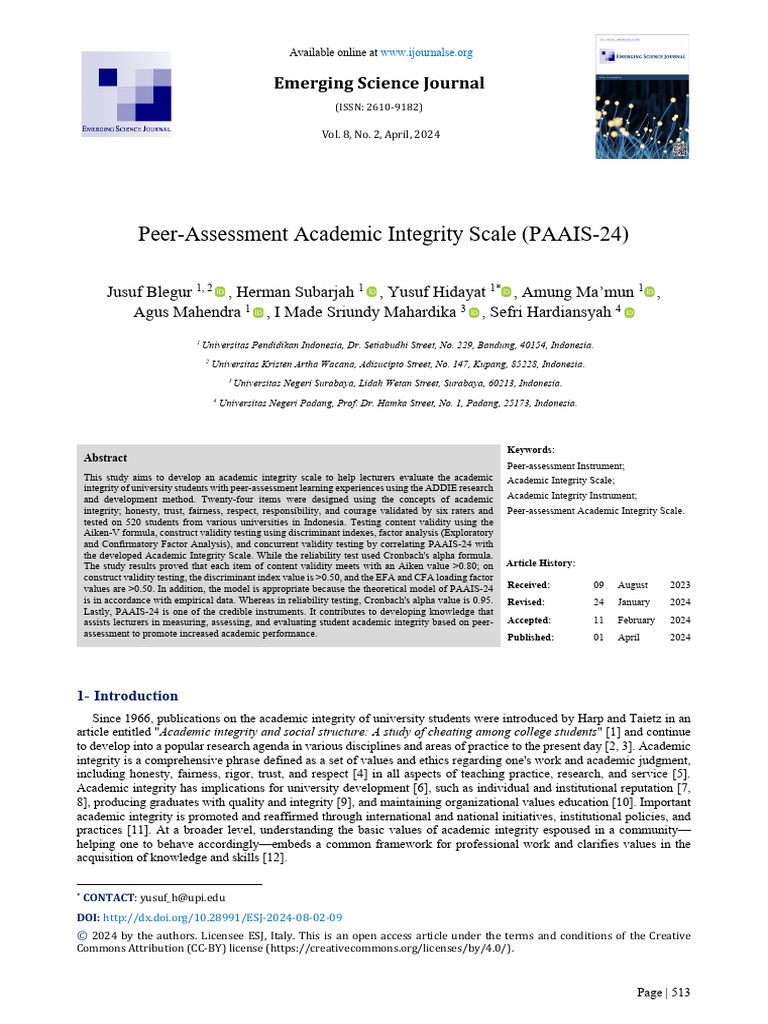 2067-6951-1-PB | PDF | Academic Dishonesty | Peer Review