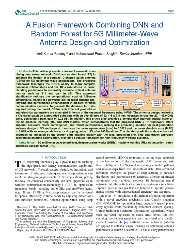 A Fusion Framework Combining DNN and Random Forest for 5G Millimeter ...