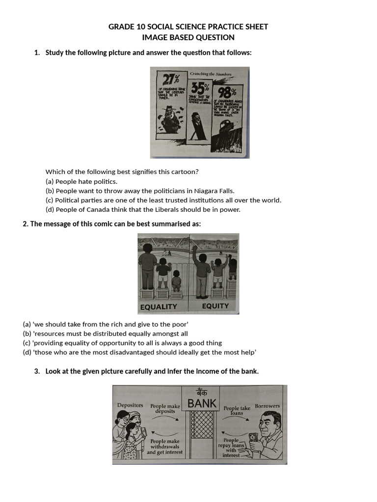 Grade 10 Social Science Practice Sheet | PDF | Interest | Economies