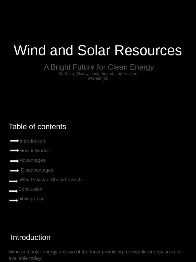 Wind and Solar Energy in Pakistan | PDF | Solar Power | Wind Power