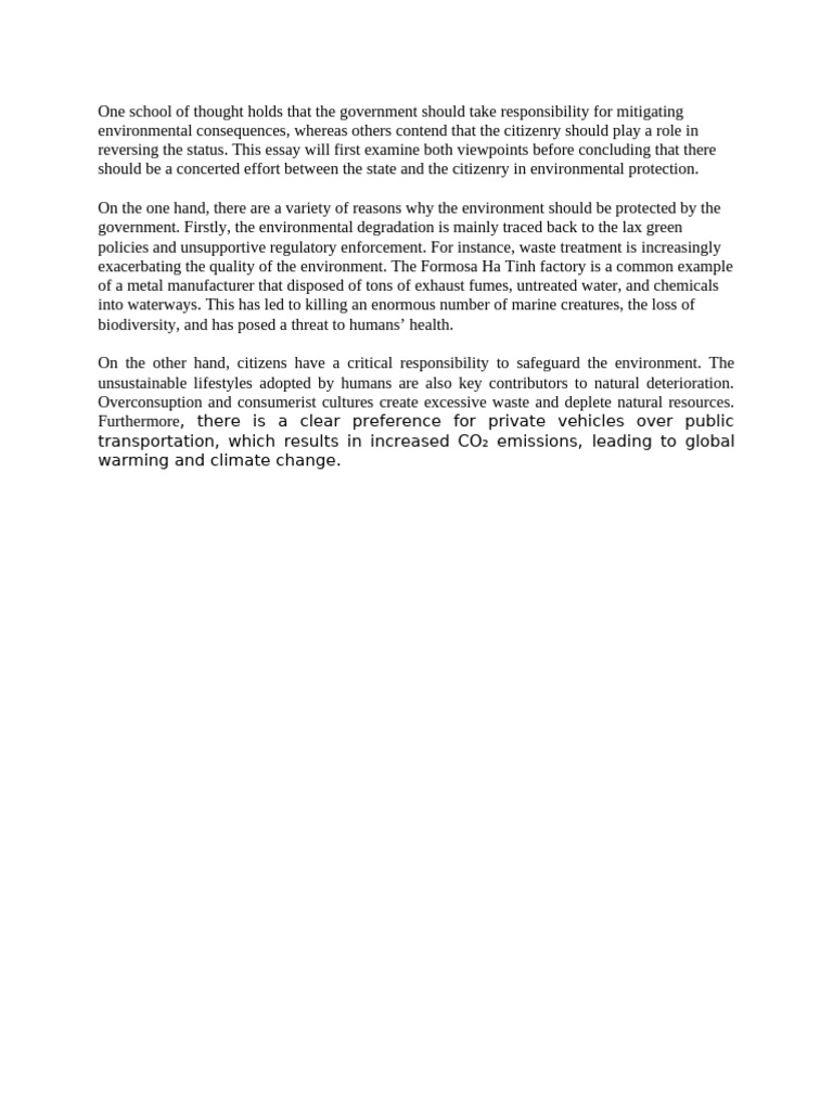 Government vs. Citizens in Environmental Protection | PDF