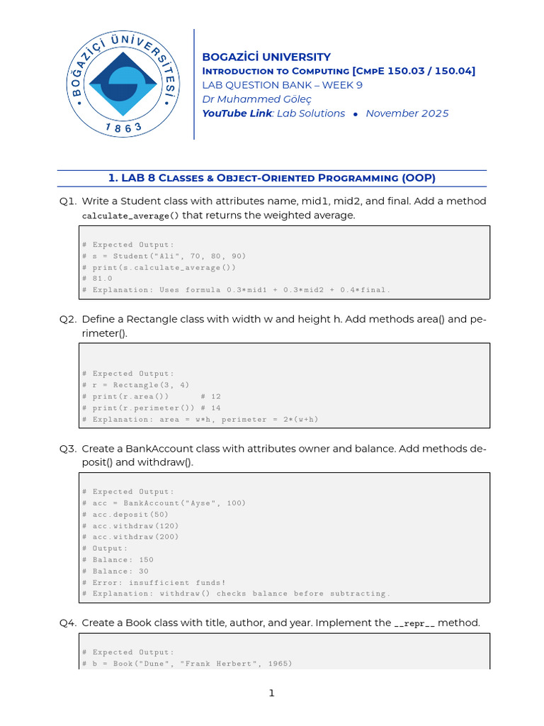 L8 | PDF | Inheritance (Object Oriented Programming) | Computer Programming