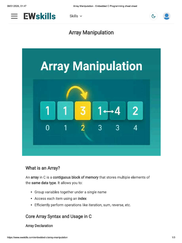 4 Array Manipulation | PDF