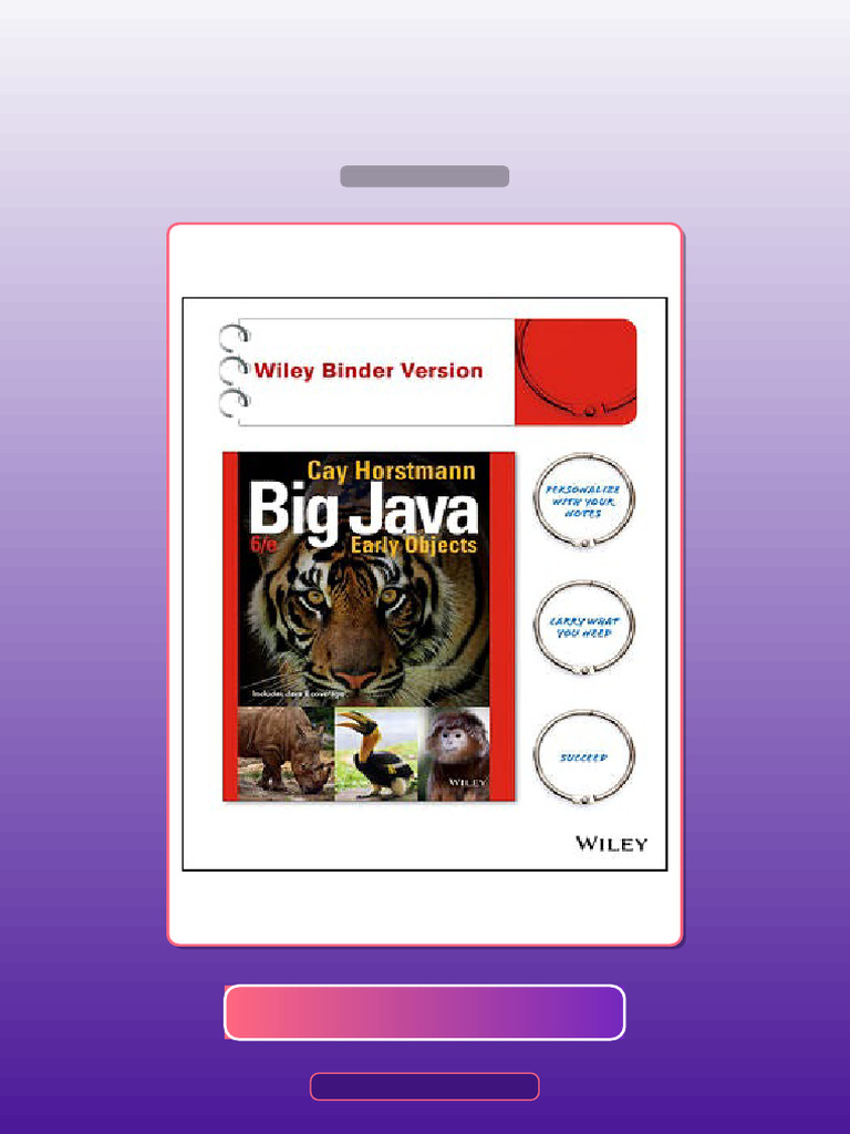 Big Java Early Objects 6th Edition by Horstmann E-book Testbank ...