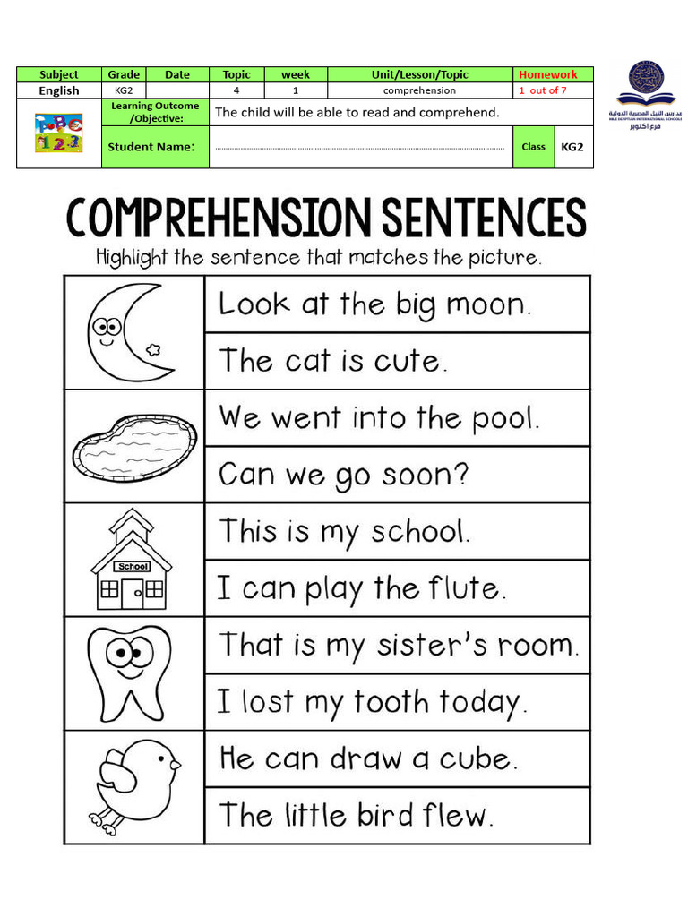 English KG2 Topic4 W1 HomeWork2 Extra (October) | PDF | Learning | Pedagogy