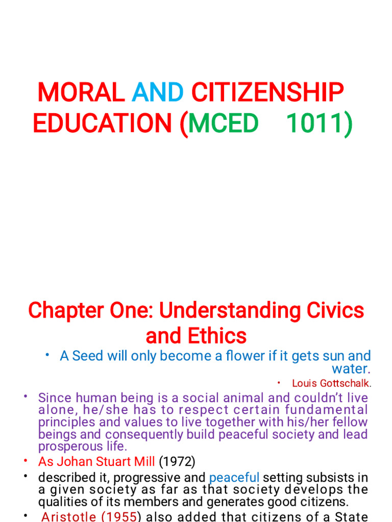 Understanding Civics and Ethics Education | PDF | Utilitarianism ...