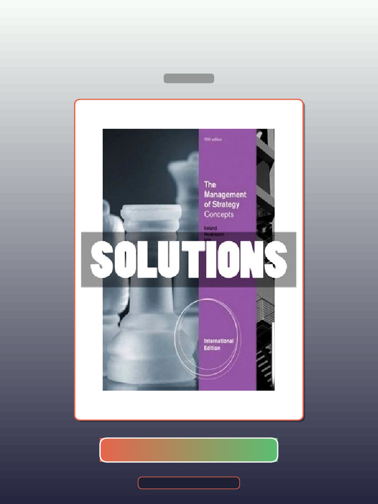 The Management of Strategy Concepts International Ed 10 Ed Ireland E ...