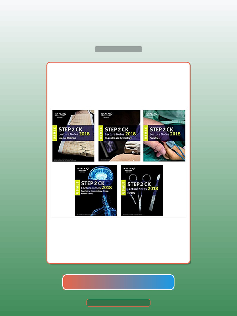 USMLE Step 2 CK Lecture Notes 2018 5Book Set USMLE Prep E-book Testbank ...