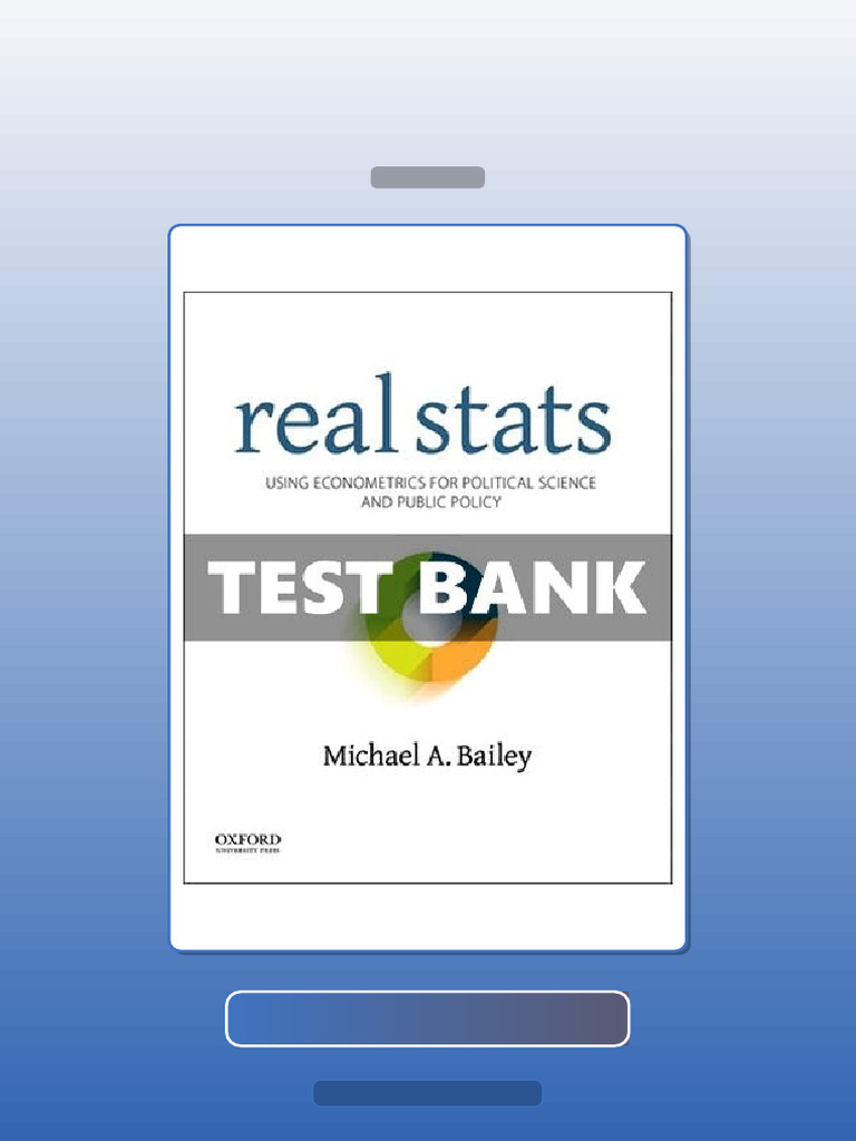 Real Stats 1 Ed Bailey E-book Testbank Solutions | PDF | Educational ...