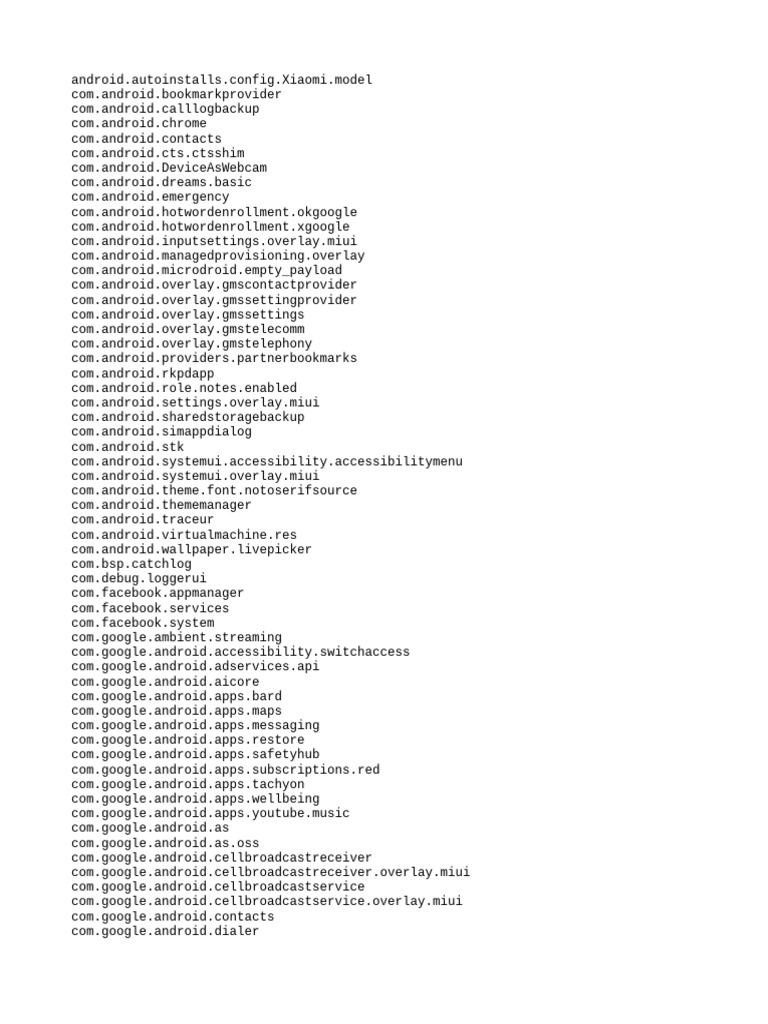 Xiaomi Android App Configurations | PDF | Xiaomi | Embedded Linux ...