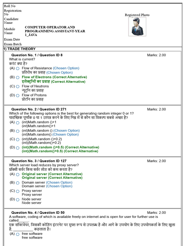 COPA CBT Paper Set 03 | PDF