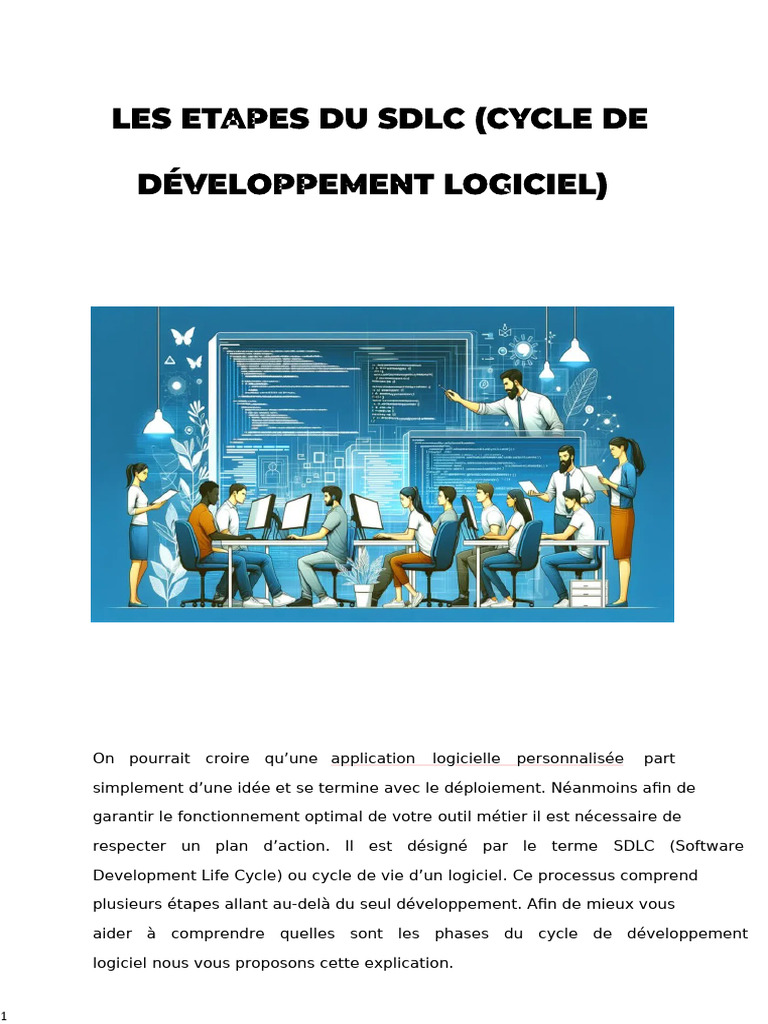 Phases du Cycle de Vie Logiciel (SDLC) | PDF | Développement de ...