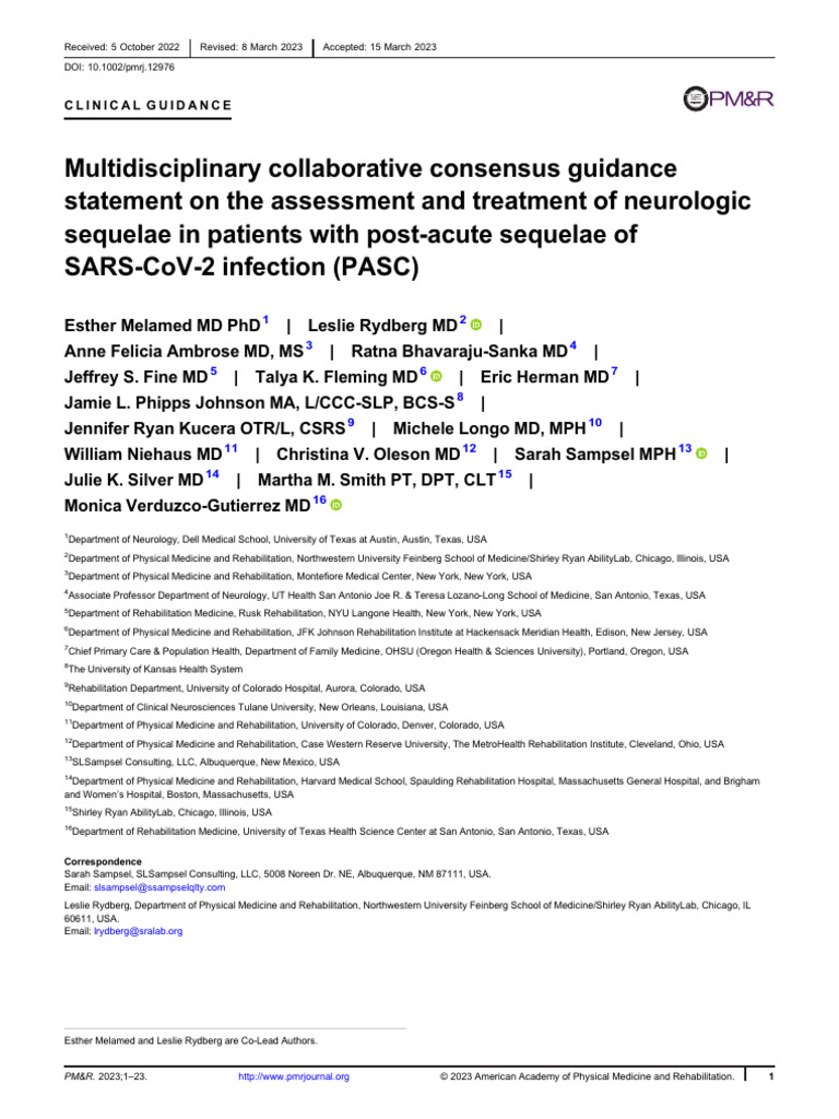 Neurologic Sequelae in Post-COVID Care | PDF | Neurology | Vertigo