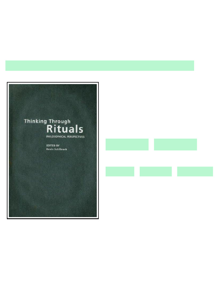 Thinking Through Rituals ebook detailed chapter file | PDF