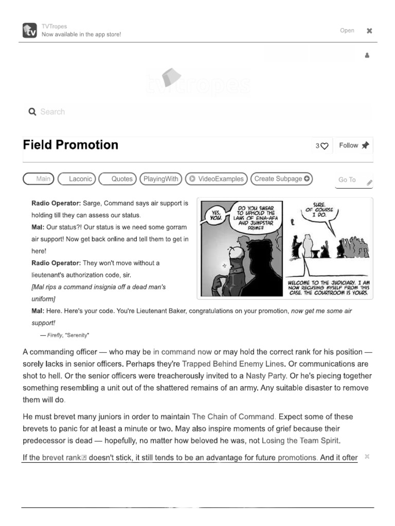 Field Promotion | PDF