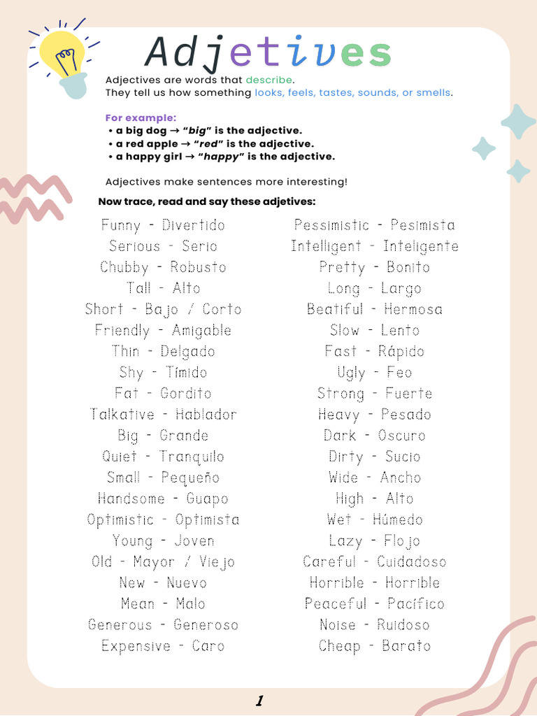 Adjetives | PDF | Linguistics