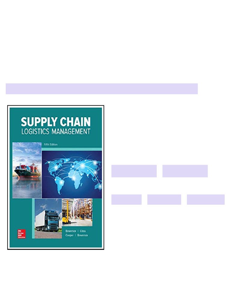 Solution Manual for Supply Chain Logistics Management 5th by Bowersox ...