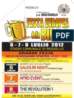 Festa Europea della Birra a Reggello - Manifesto 2012