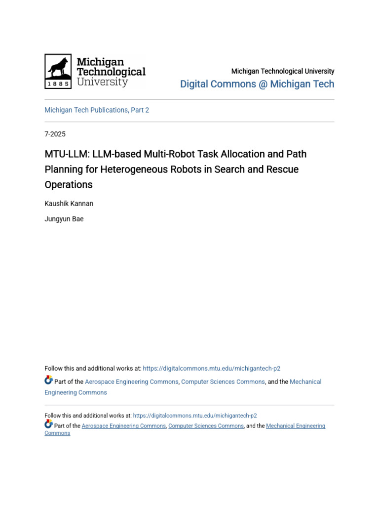 LLM-Based Multi-Robot Planning for SAR | PDF | Simulation | Workload