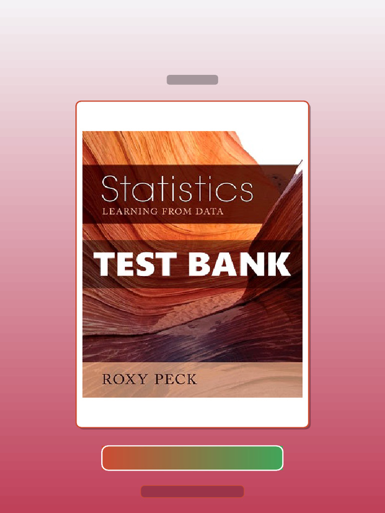Preliminary Ed of Statistics Learning From Data 1 Ed Roxy Peck E-book ...