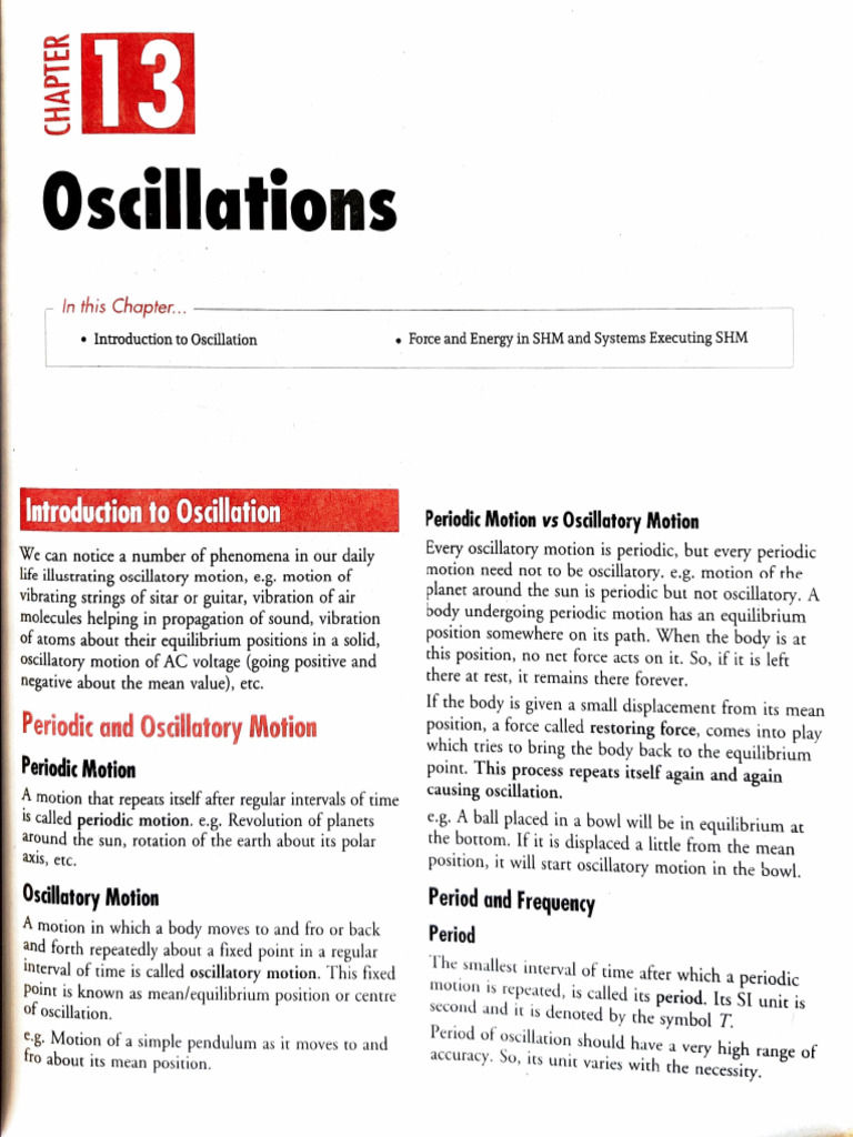 Understanding Oscillations and SHM | PDF | Oscillation | Frequency