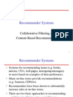 Recommender Systems: Collaborative Filtering & Content-Based Recommending