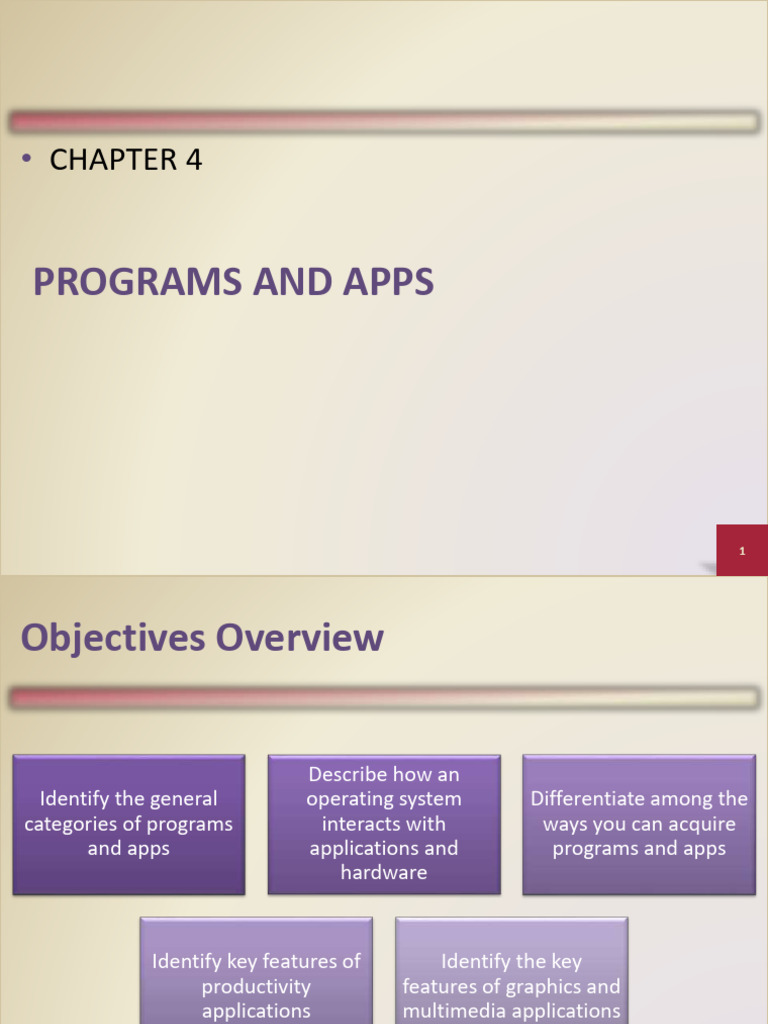 Lecture 04 Ch04 Programs and Apps | PDF | Central Processing Unit ...