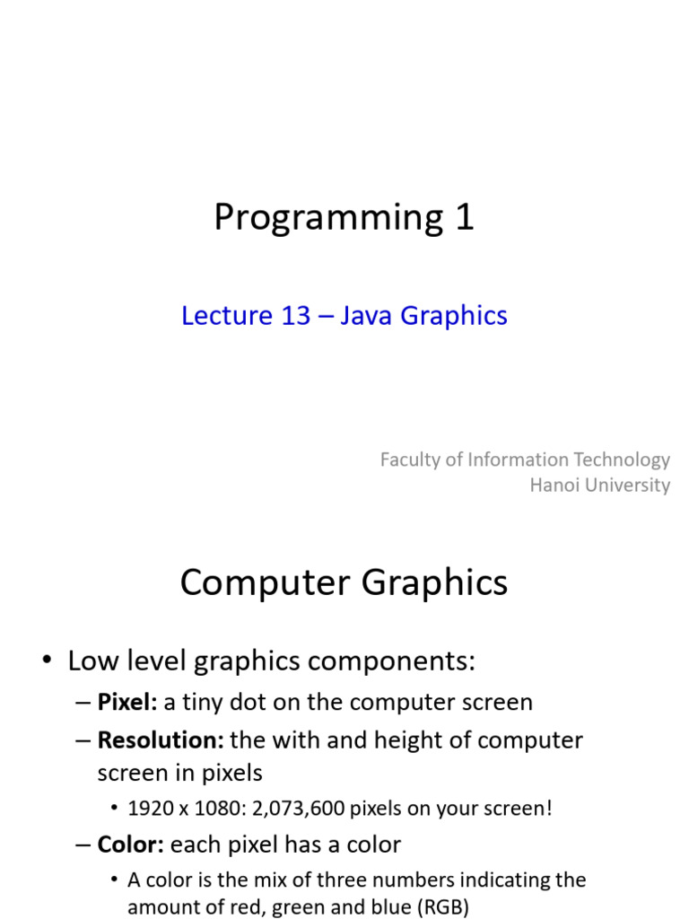 Java Graphics Basics and Drawing Techniques | PDF | Method (Computer ...