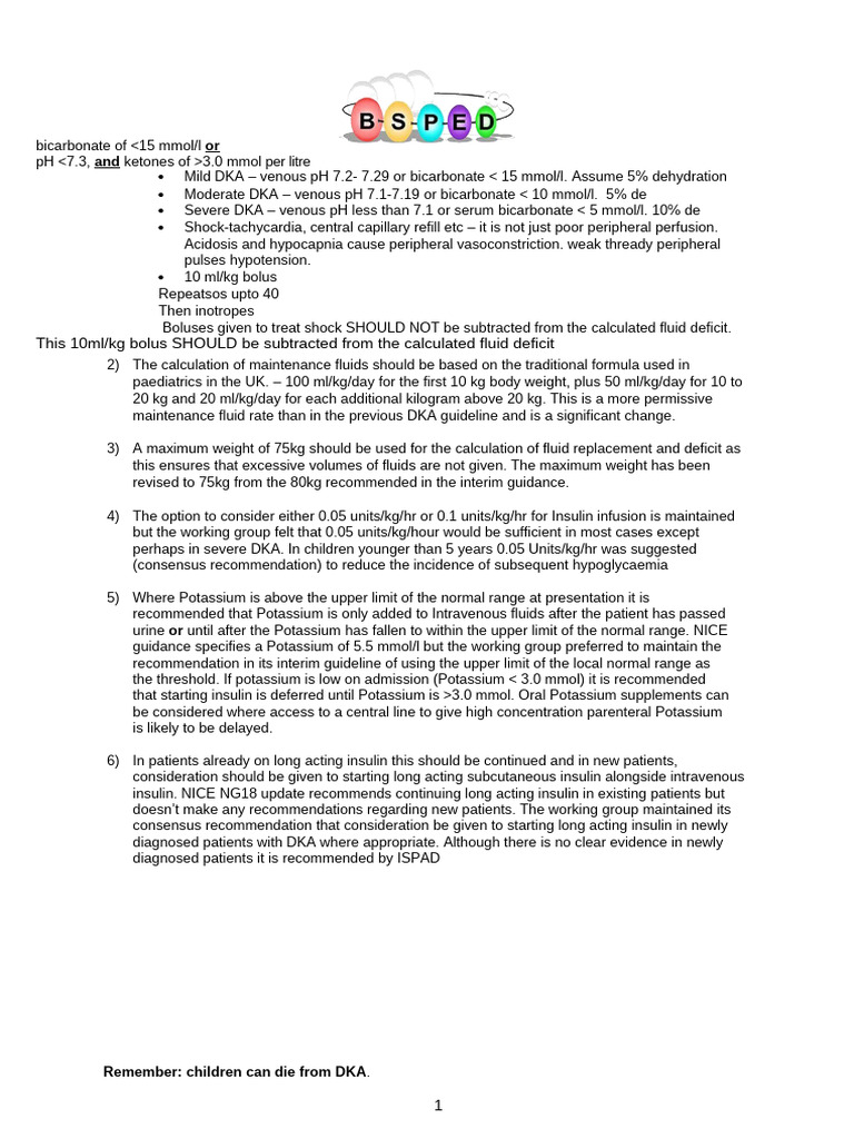 Guidelines for Managing Pediatric DKA | PDF | Shock (Circulatory ...