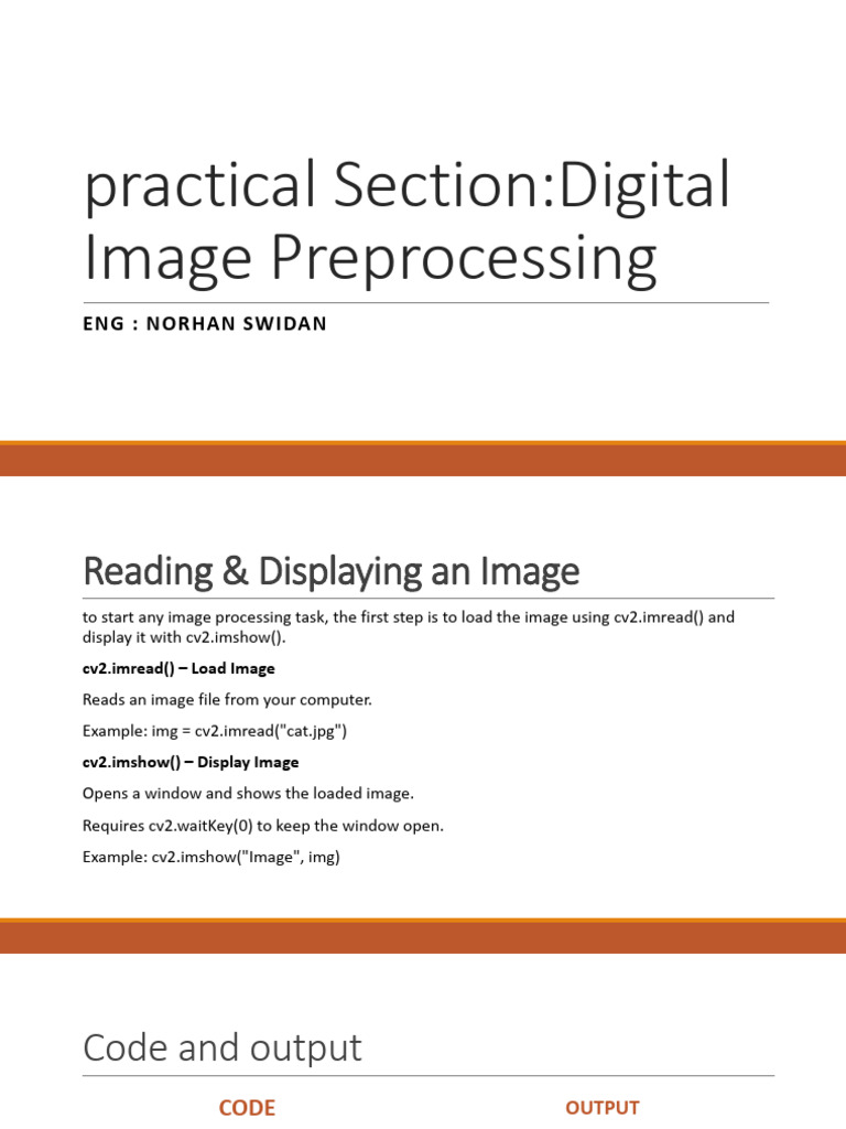 Digital Image Preprocessing Guide | PDF