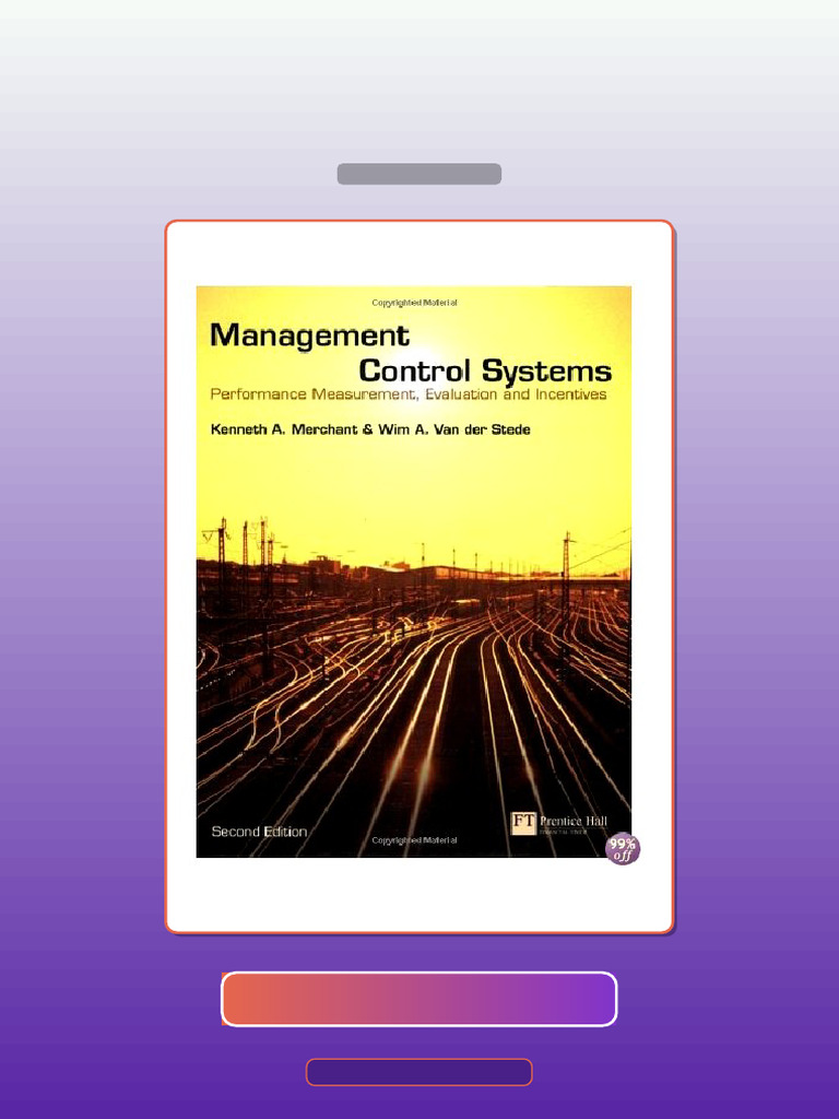 Management Control Systems Performance Measurement Evaluation and ...