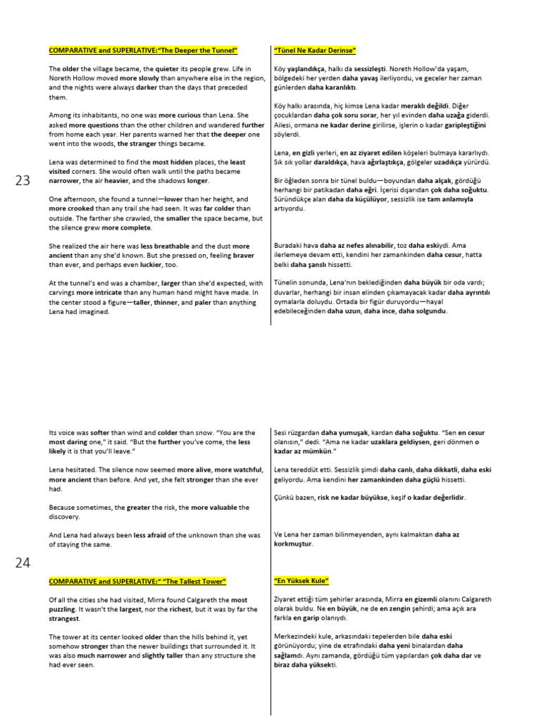 1 Advanced Grammar Reading Text - Comparative Superlative | PDF